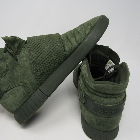 Adidas Tubular Invader Strap Olive Green Suede Men\'s Athletic Shoes US 10 BB1171